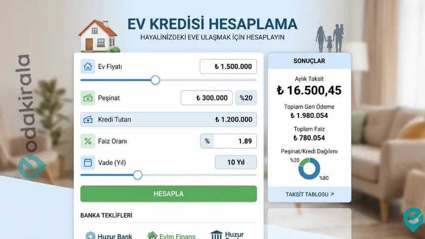 Ev Kredisi Hesaplama 2026 : Banka Karşılaştırması ve İnteraktif Hesaplama Aracı