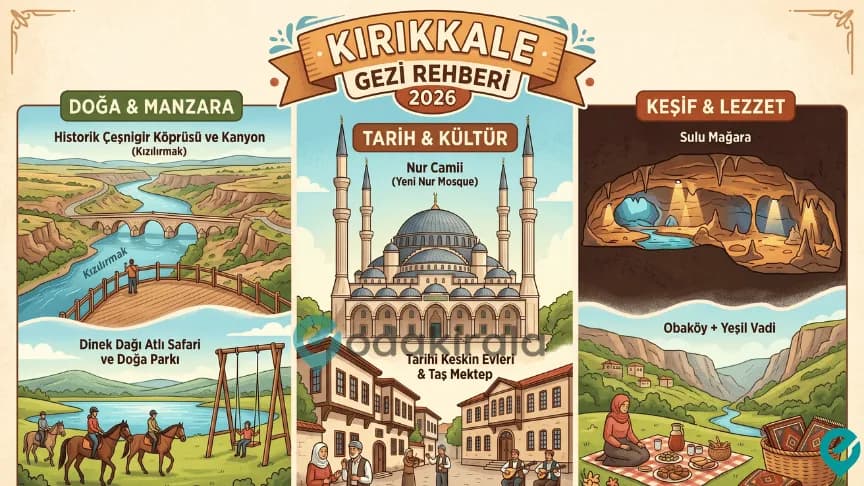 Kırıkkale Gezi Rehberi 2026 : 15 Görülmesi Gereken Yer ve Konaklama Önerileri