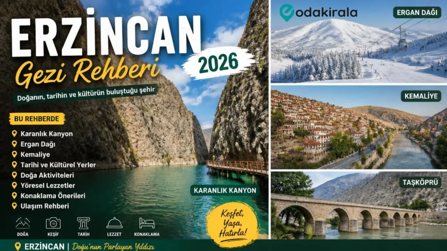 Erzincan Gezi Rehberi 2026 | Gezilecek Yerler, Karanlık Kanyon, Ergan Dağı