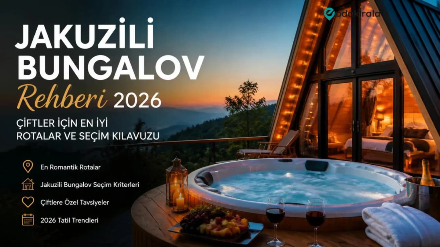 Jakuzili Bungalov Rehberi 2026 : Çiftler İçin En İyi Rotalar ve Seçim Kılavuzu
