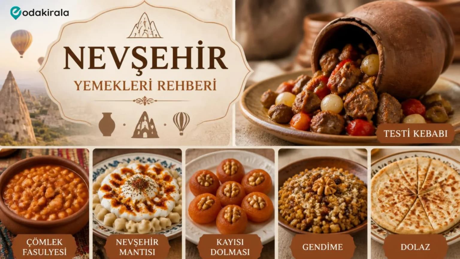 Nevşehir Yemekleri Rehberi | Testi Kebabı ve Kapadokya'nın Yöresel Lezzetleri