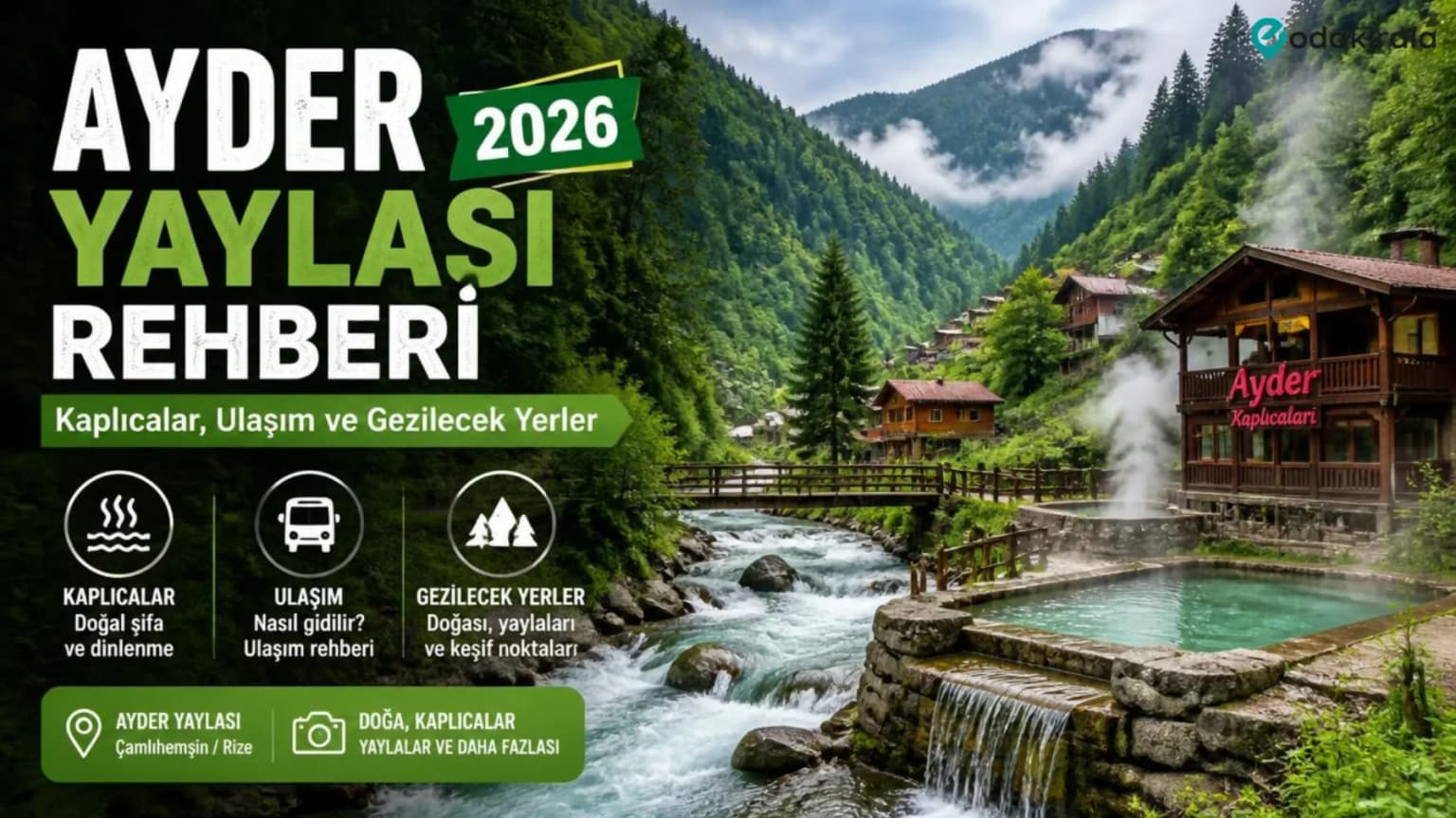 Ayder Yaylası Rehberi 2026 | Kaplıcalar, Ulaşım ve Gezilecek Yerler