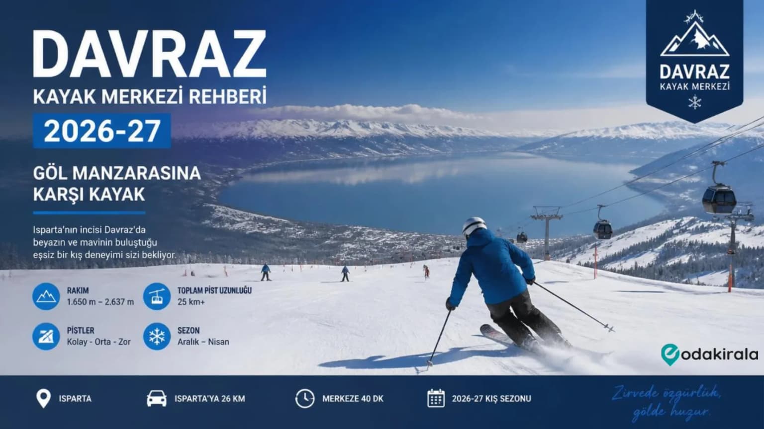 Davraz Kayak Merkezi Rehberi 2026-27 : Göl Manzarasına Karşı Kayak