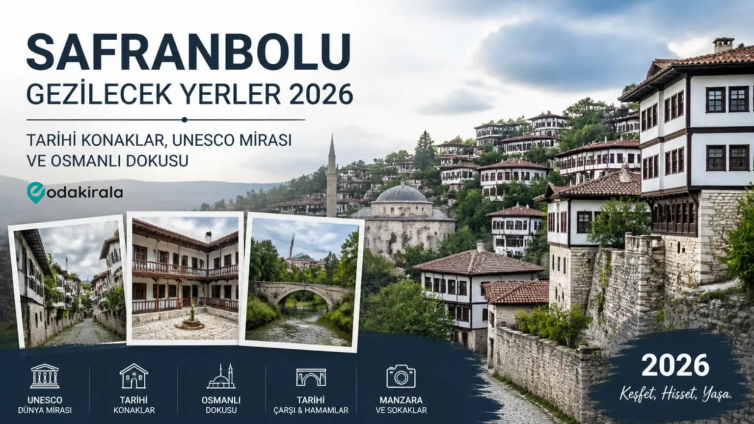 Safranbolu Gezilecek Yerler 2026 : Tarihi Konaklar, UNESCO Mirası ve Osmanlı Dokusu