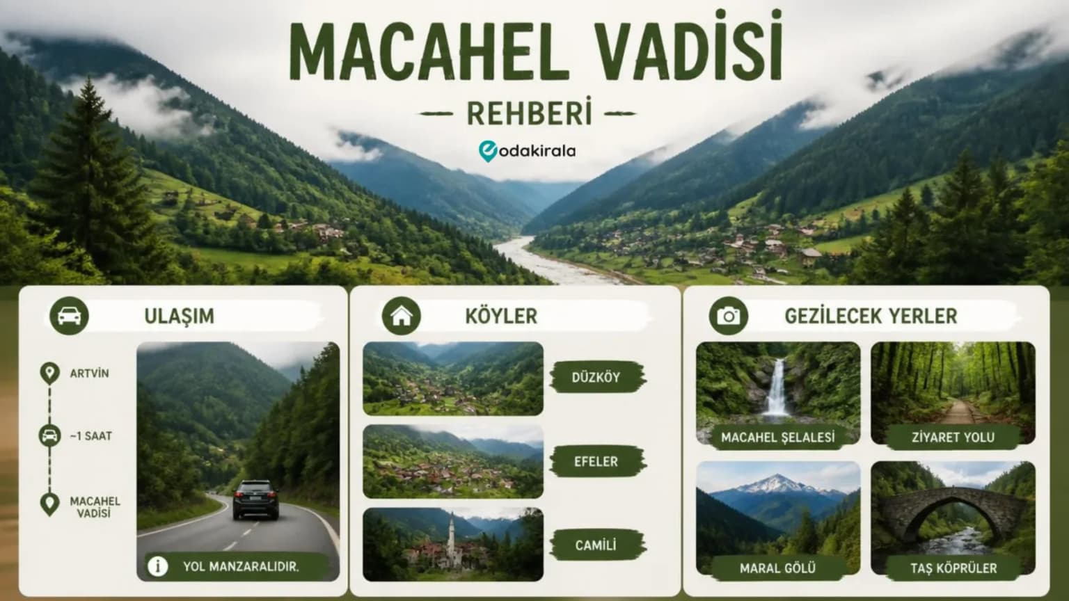 Macahel (Camili) Vadisi Rehberi: Ulaşım, Köyler ve Gezilecek Yerler