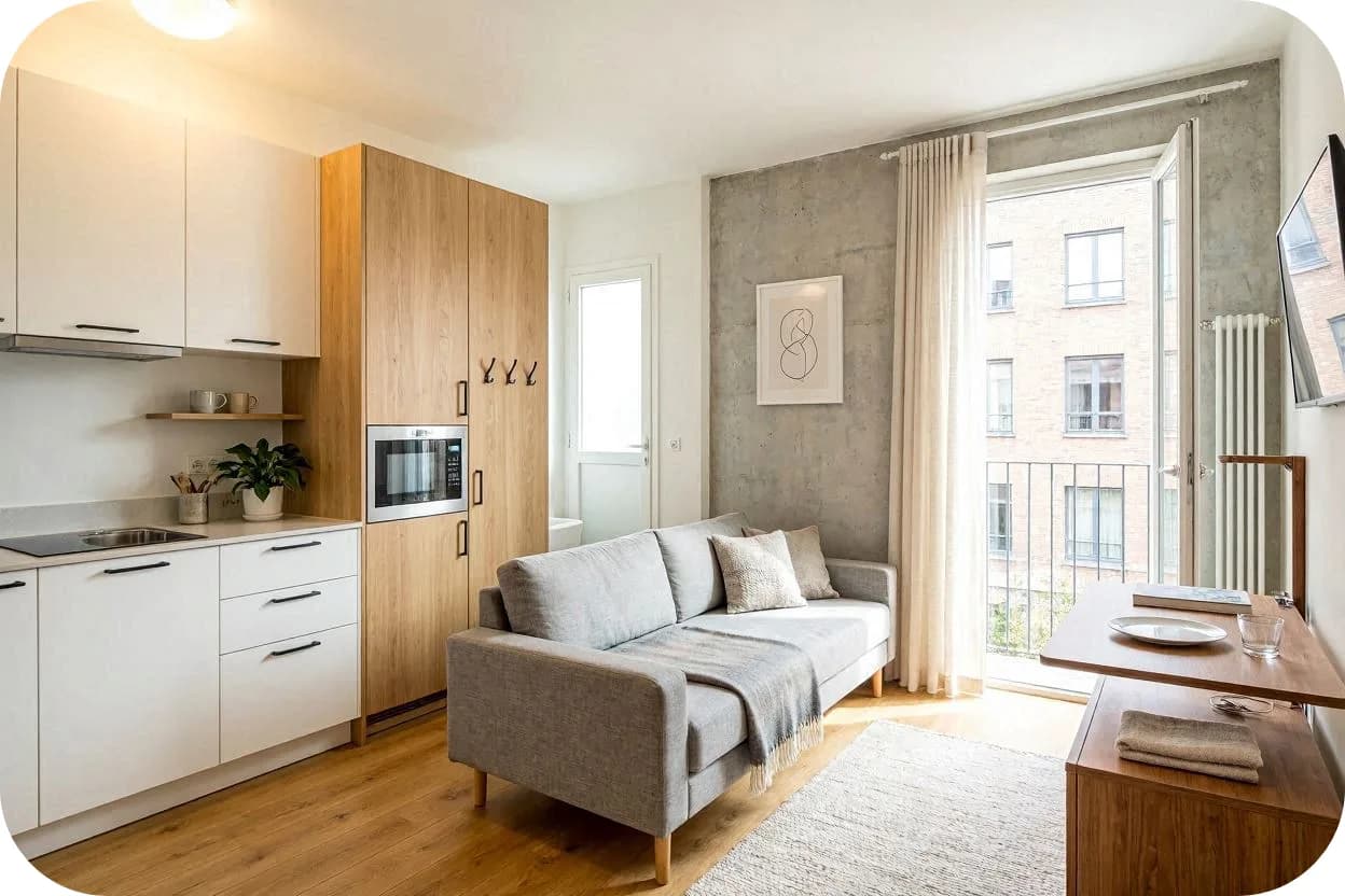 Çankırı Merkezde Modern ve Kompakt 1+0 Günlük Kiralık Ev