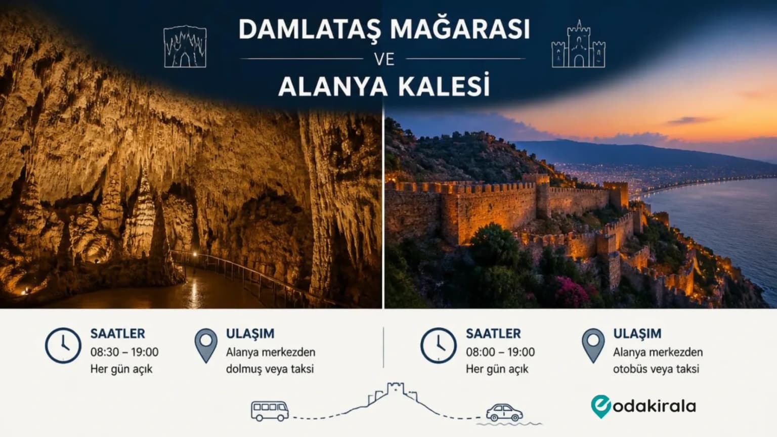 Damlataş Mağarası ve Alanya Kalesi