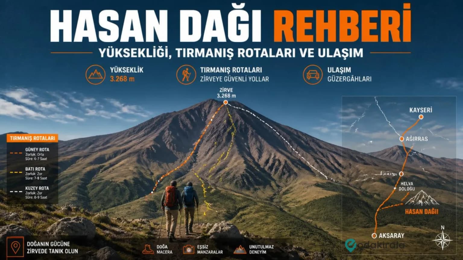 Hasan Dağı Rehberi | Yüksekliği, Tırmanış Rotaları ve Ulaşım